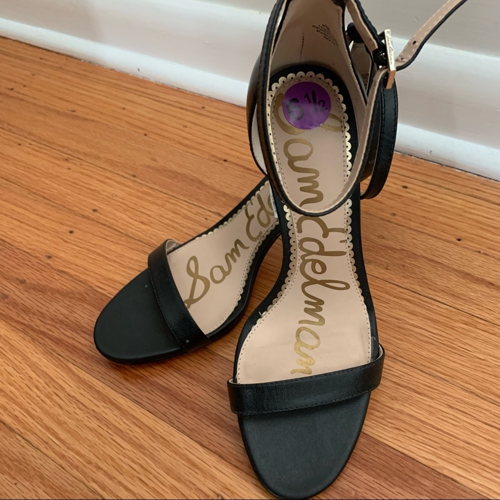NWOB Sam Edelman black ankle strap heels - size 6.5